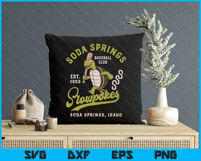 Soda Springs Slowpokes Retro Minor League Baseball Team SVG PNG Digital Printable Files