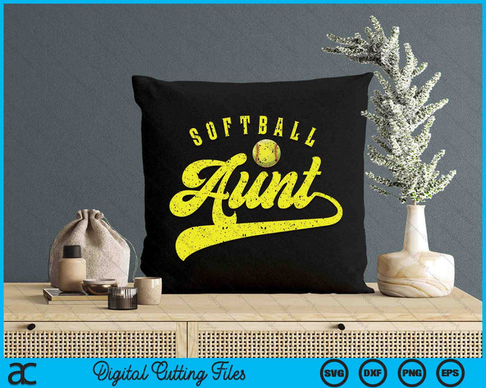 Softball Aunt SVG PNG Digital Printable Files