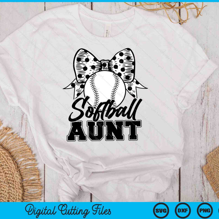 Softball Aunt Game Day Mother's Day SVG PNG Digital Printable Files