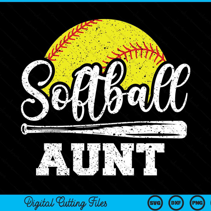 Softball aunt softball player game day Mother's Day SVG PNG cut file for Cricut