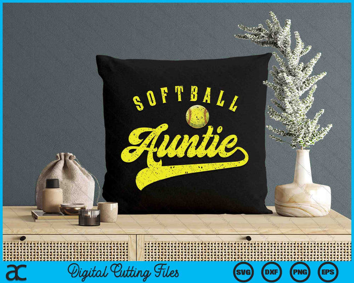Softball Auntie SVG PNG Digital Printable Files