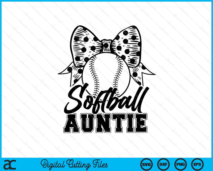 Softball Auntie Game Day Mother's Day SVG PNG Digital Printable Files