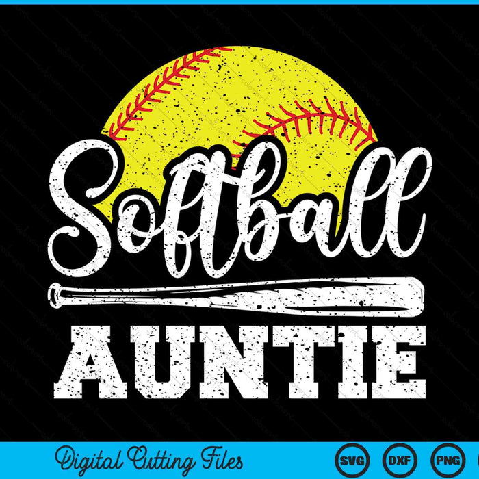 Softball auntie softball player game day Mother's Day SVG cut file