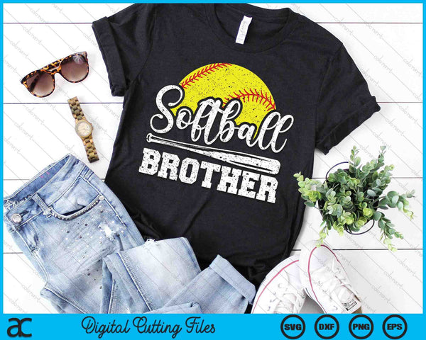 Softball Brother Softball Player Game Day Father's Day Gift SVG PNG Digital Cutting Files