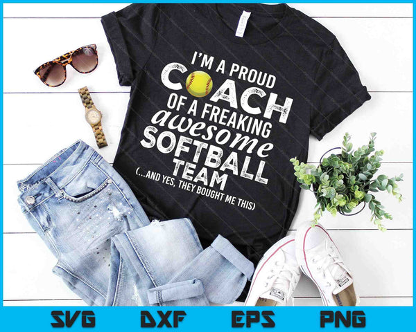 Softball Coach Funny Thank You Appreciation Gift SVG PNG Digital Cutting Files