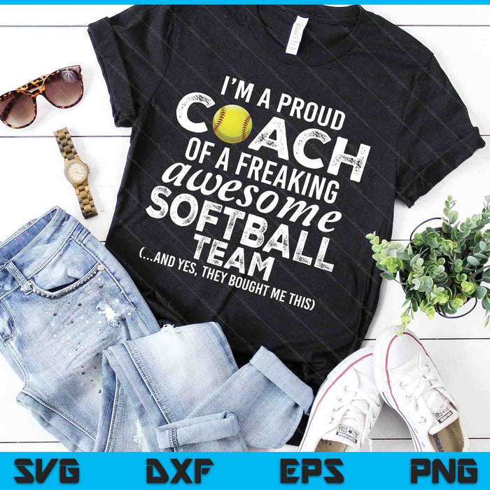 Softball Coach Funny Thank You Appreciation Gift SVG PNG Digital Cutting Files