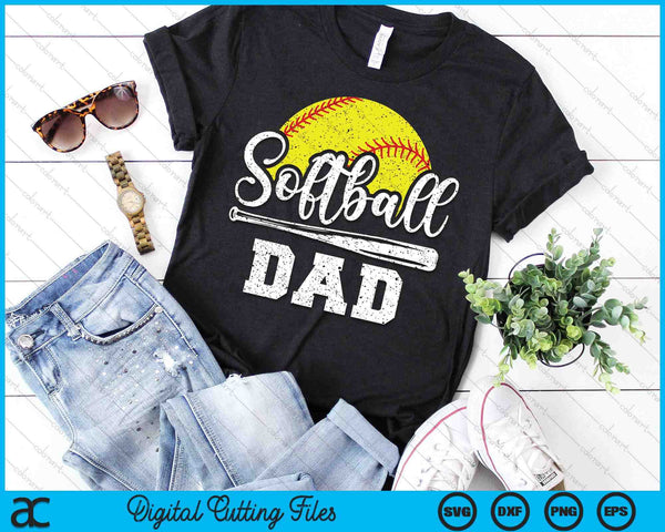 Softball Dad Softball Player Game Day Father's Day Gift SVG PNG Digital Cutting Files