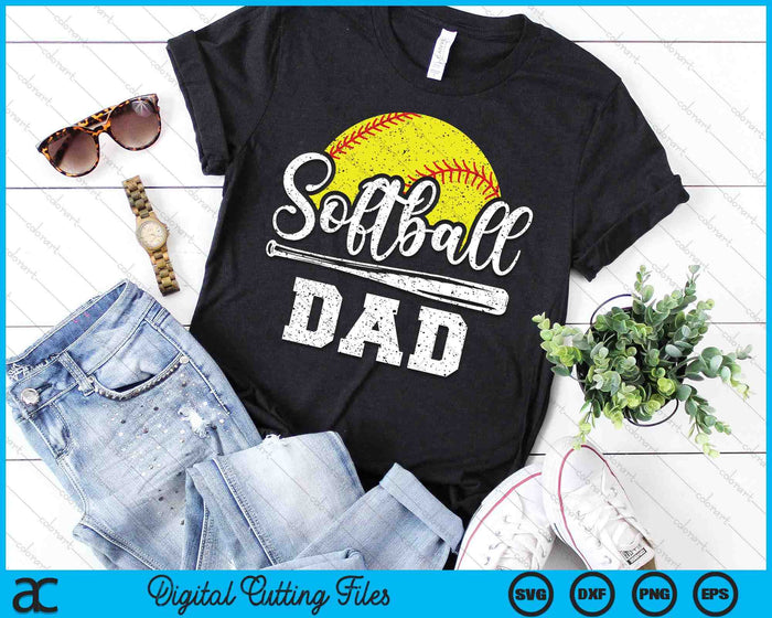 Softball Dad Softball Player Game Day Father's Day Gift SVG PNG Digital Cutting Files