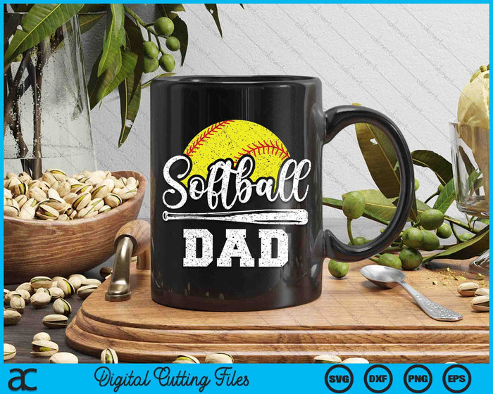 Softball Dad Softball Player Game Day Father's Day Gift SVG PNG Digital Cutting Files