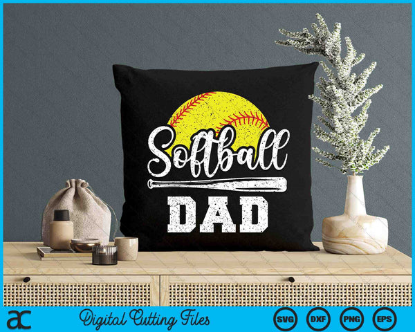 Softball Dad Softball Player Game Day Father's Day Gift SVG PNG Digital Cutting Files