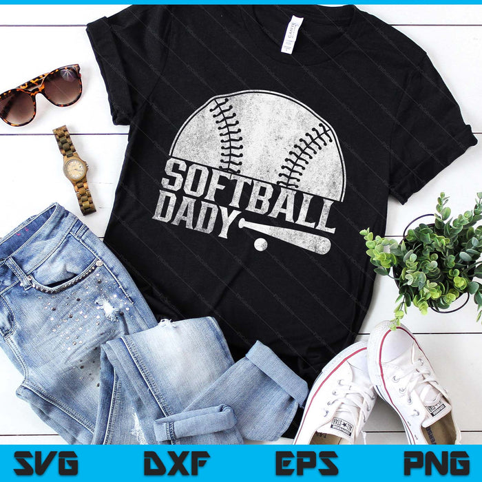Softball Dady Hobby Lover Player Softballer SVG PNG Digital Printable Files