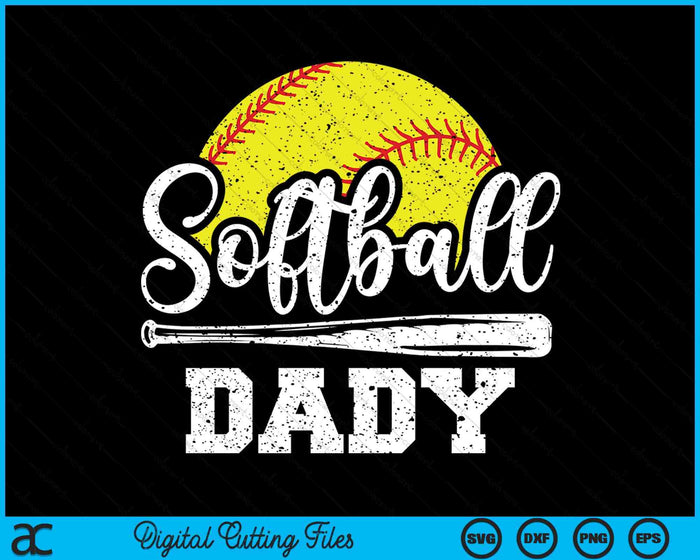 Softball Dady Softball Player Game Day Father's Day Gift SVG PNG Digital Cutting Files