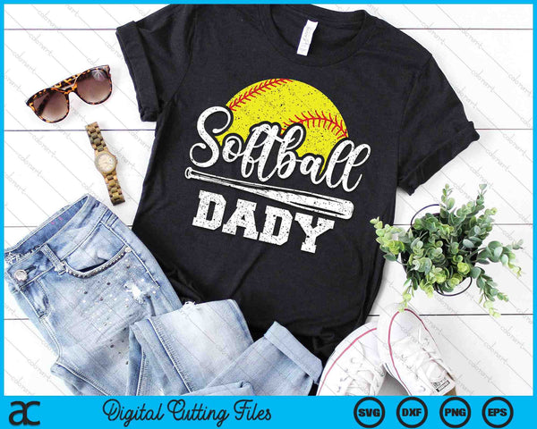 Softball Dady Softball Player Game Day Father's Day Gift SVG PNG Digital Cutting Files