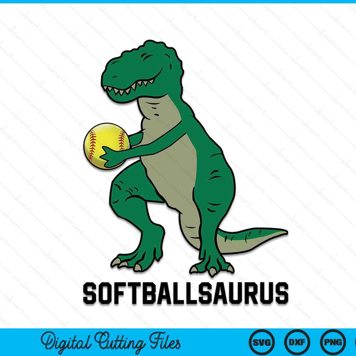 Softball Dinosaur Softball Boy Kids Softball Softballsaurus SVG PNG Digital Cutting Files