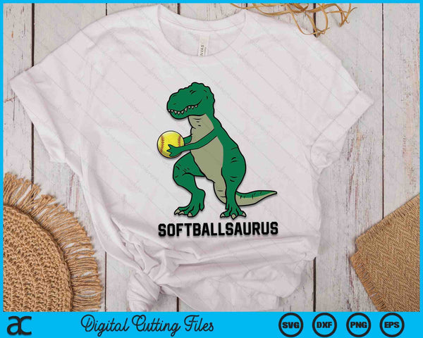 Softball Dinosaur Softball Boy Kids Softball Softballsaurus SVG PNG Digital Cutting Files