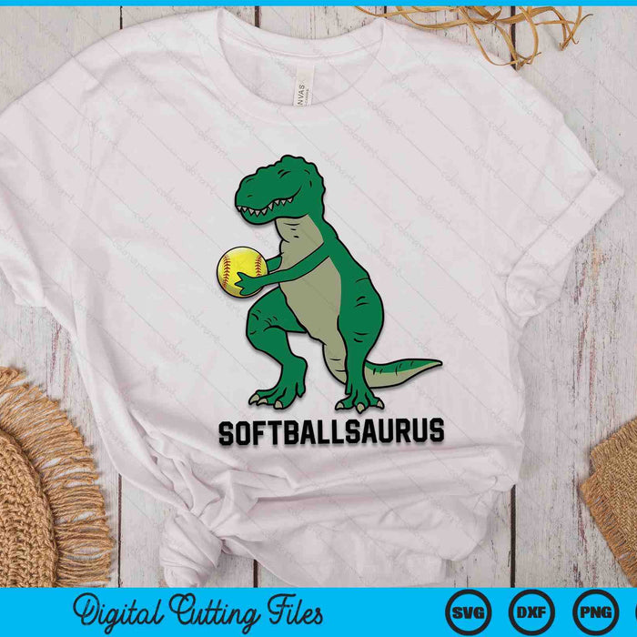 Softbal dinosaurus Softbal Boy Kids Softbal Softballsaurus SVG PNG digitale snijbestanden