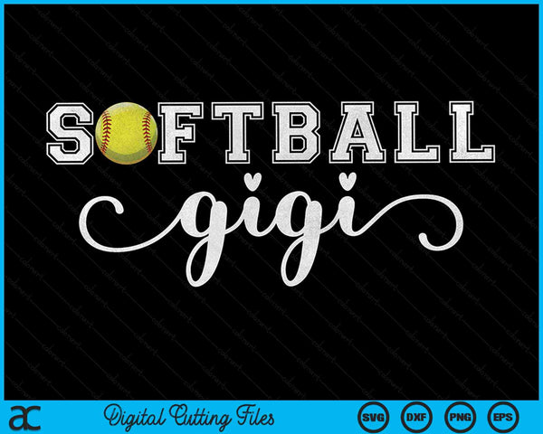 Softbal Gigi Softbal Sport Lover Verjaardag Moederdag SVG PNG Digitale Snijbestanden