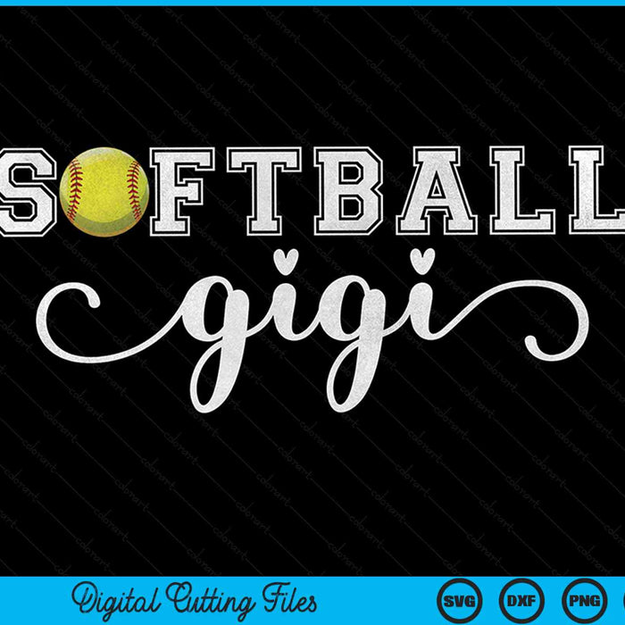 Softball Gigi softball sport lover birthday Mothers Day SVG cut file