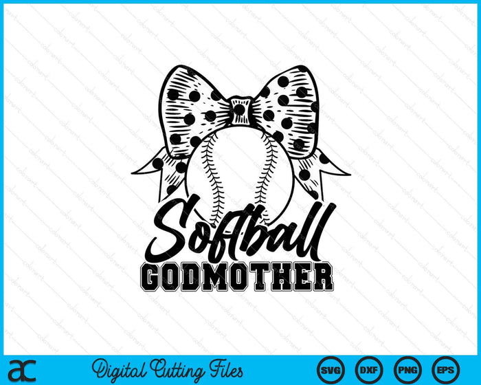 Softball Godmother Game Day Mother's Day SVG PNG Digital Printable Files