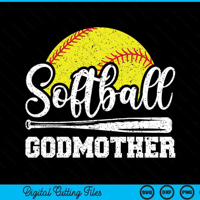 Softball godmother softball player game day Mother's Day SVG cut file