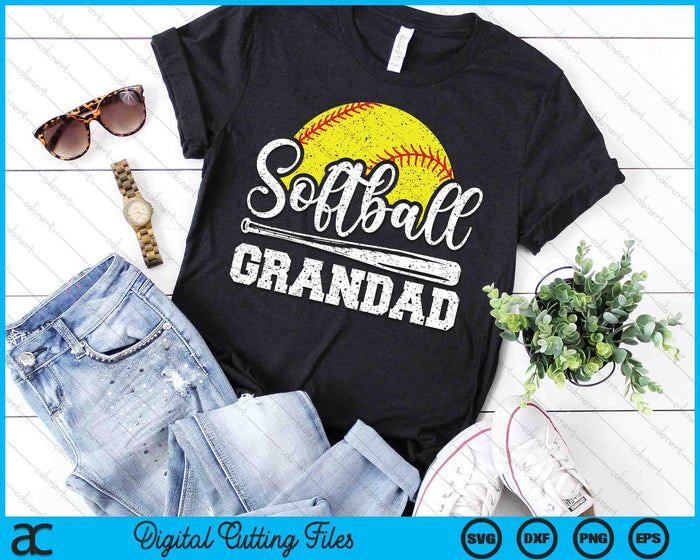 Softball Grandad Softball Player Game Day Father's Day Gift SVG PNG Digital Cutting Files