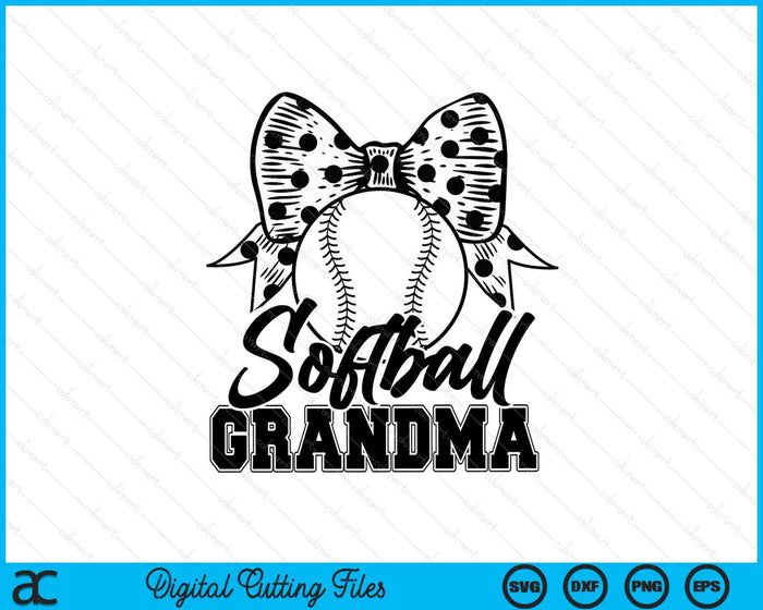 Softball Grandma Game Day Mother's Day SVG PNG Digital Printable Files