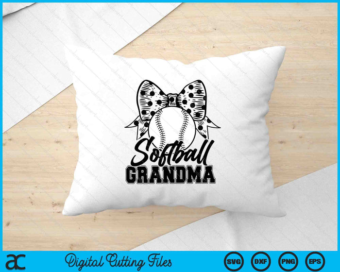 Softball Grandma Game Day Mother's Day SVG PNG Digital Printable Files