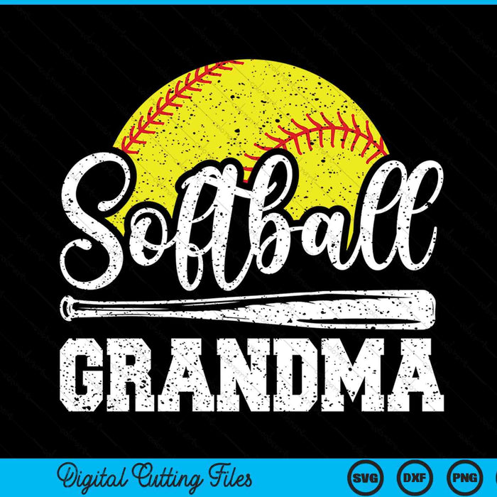 Softball grandma softball player game day Mother's Day SVG cut file