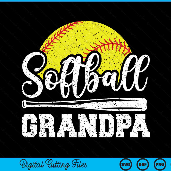 Softball grandpa softball player game day Father's Day SVG cut file