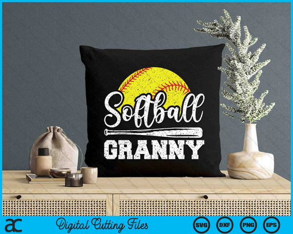 Softball Granny Softball Player Game Day Mother's Day Gift SVG PNG Digital Cutting Files