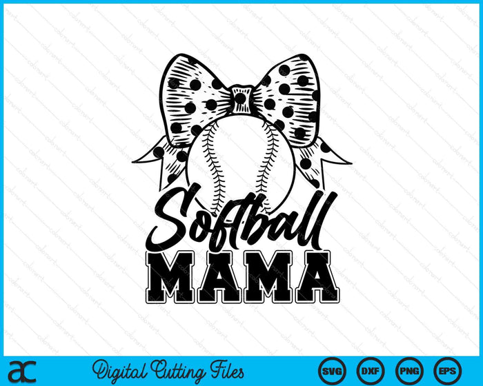 Softball Mama Game Day Mother's Day SVG PNG Digital Printable Files