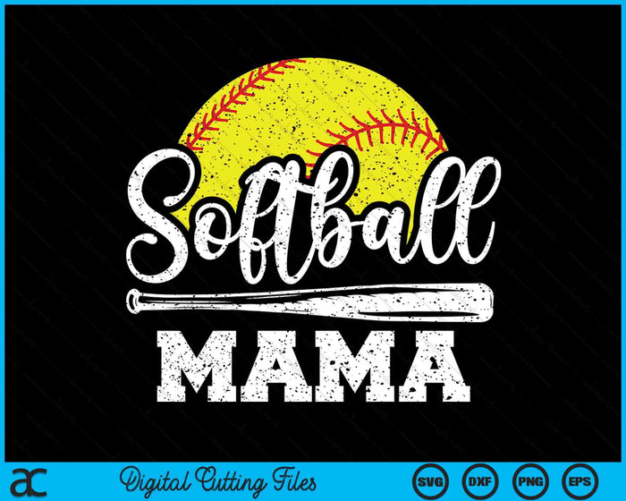 Softball Mama Softball Player Game Day Father's Day Gift SVG PNG Digital Cutting Files