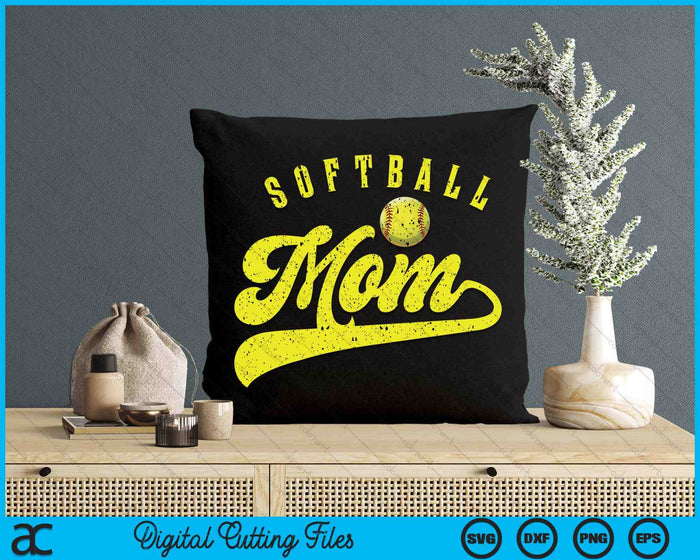 Softball Mom SVG PNG Digital Printable Files