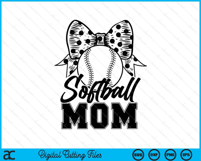 Softball Mom Game Day Mother's Day SVG PNG Digital Printable Files