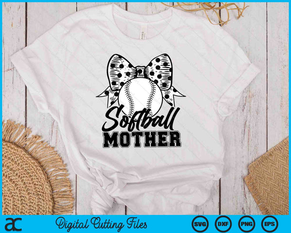 Softball Mother Game Day Mother's Day SVG PNG Digital Printable Files