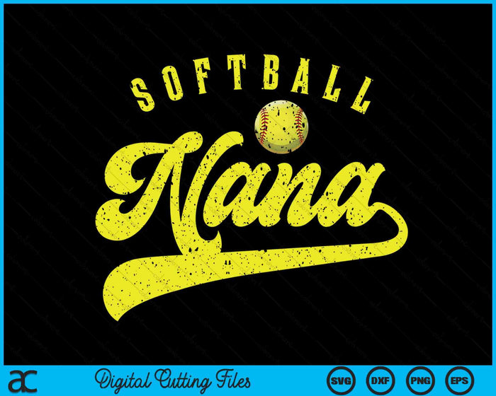 Softball Nana SVG PNG Digital Printable Files