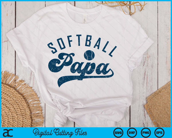 Softball Papa Gifts Father's Day SVG PNG Digital Printable Files