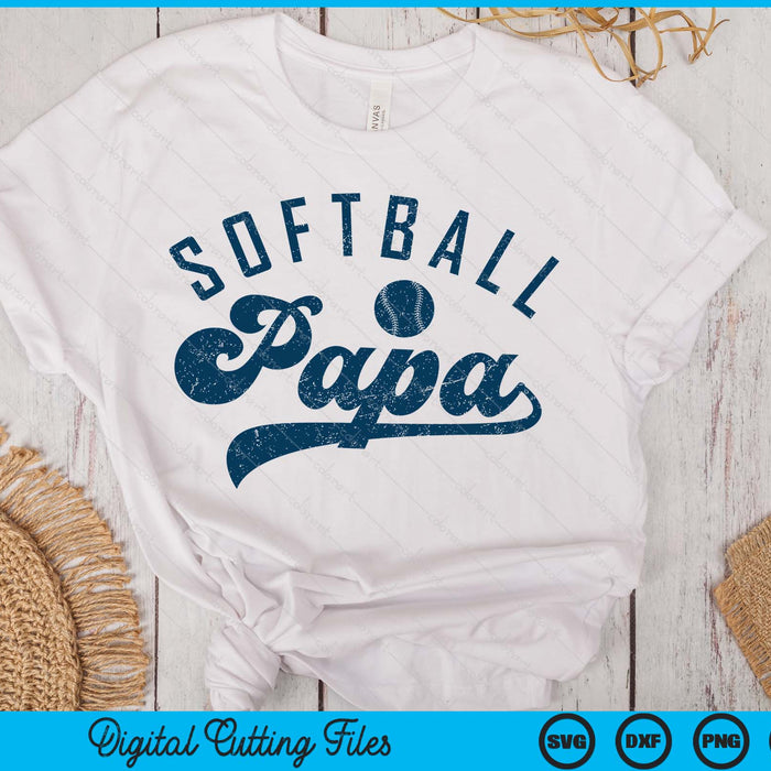 Softball Papa Gifts Father's Day SVG PNG Digital Printable Files