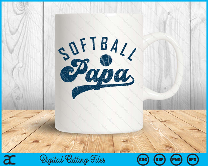 Softball Papa Gifts Father's Day SVG PNG Digital Printable Files