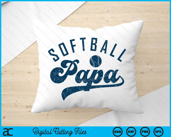 Softball Papa Gifts Father's Day SVG PNG Digital Printable Files