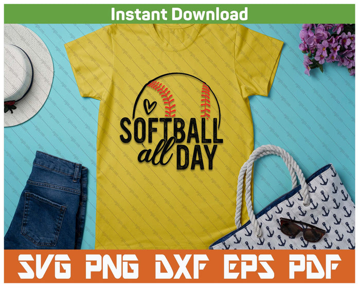 Softball Player Softball Lover SVG PNG Digital Printable Files