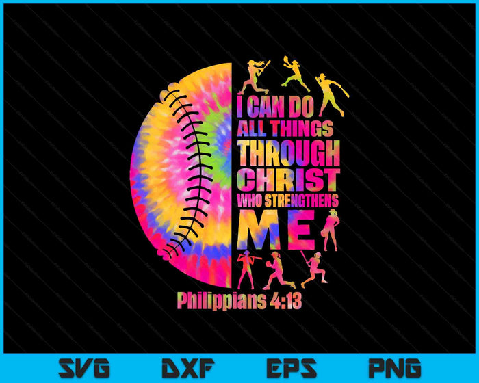 Softball Shirt Women Girls Teen Christian Christ Tie Dye SVG PNG Digital Printable Files