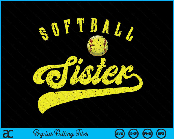Softball Sister SVG PNG Digital Printable Files