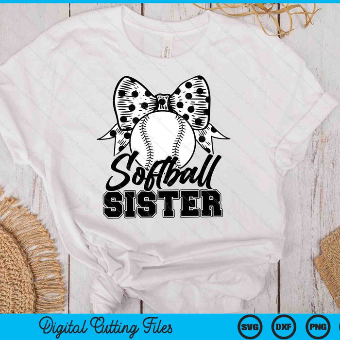 Softball Sister Game Day Mother's Day SVG PNG Digital Printable Files