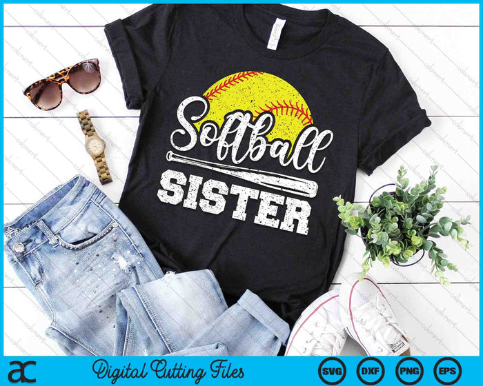 Softball Sister Softball Player Game Day Mother's Day Gift SVG PNG Digital Cutting Files