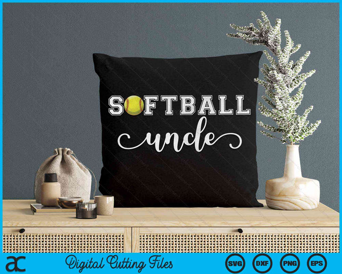 Softball Uncle Softball Sport Lover Birthday Fathers Day SVG PNG Digital Cutting Files