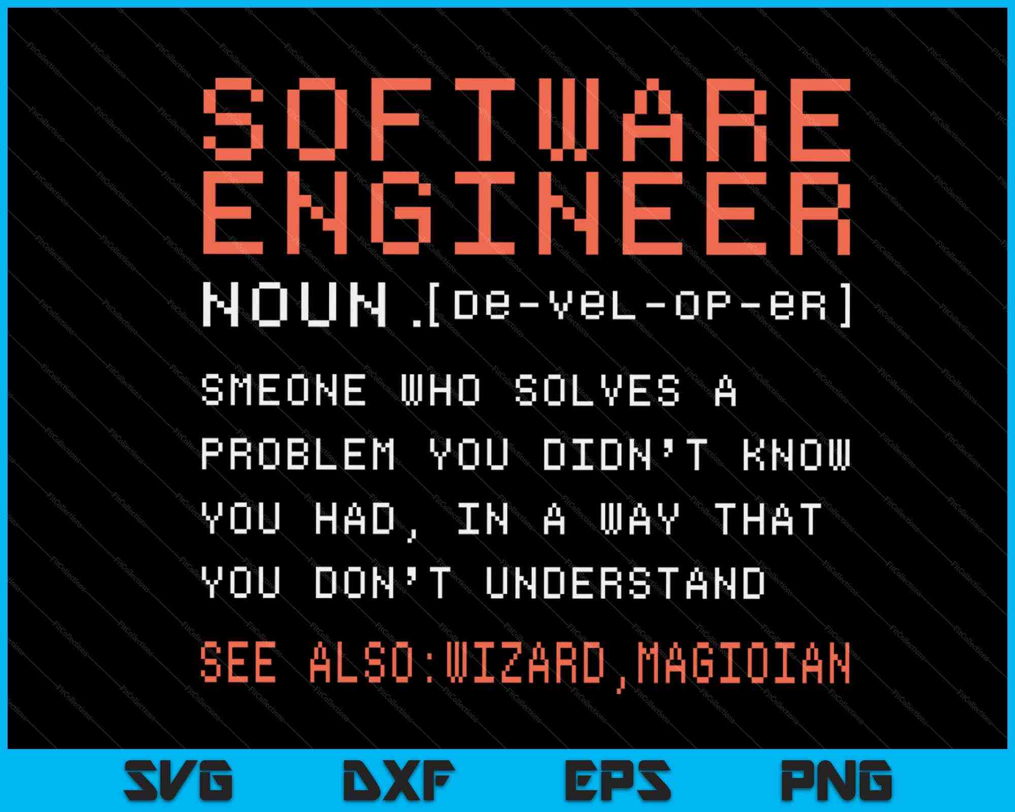 Software-Engineer Developer Definition Programming SVG Cutting Files ...