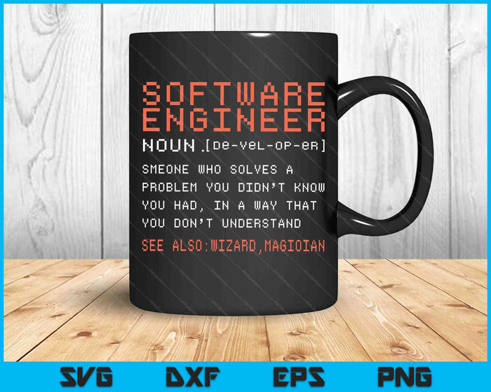 Software-Engineer Developer Definition Programming SVG PNG Digital Cutting Files