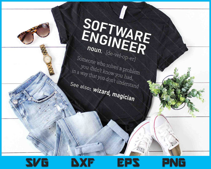 Software Engineer Definition SVG PNG Cutting Printable Files