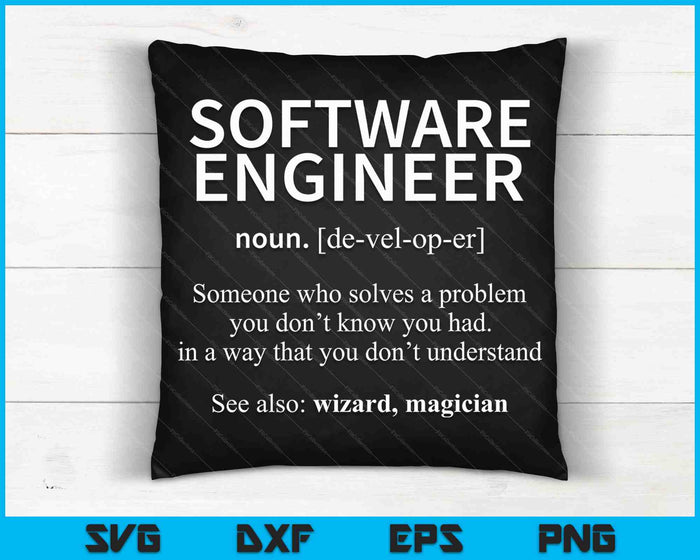 Software Engineer Definition Coder Definition SVG PNG Cutting Printable Files